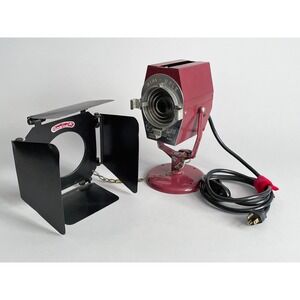 Vintage Mole Richardson Mini Mole 2801 Fresnel Tungsten Spot light w/ Barndoors